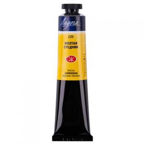 Farba akrylowa Ladoga 46ml, Żółta - Yellow Medium